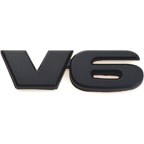 V6 Sticker Car 3D Logo ABS Emblem Badge Decal Replacement For TACOMA (Black)