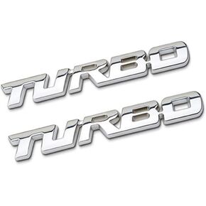 3D Metal Turbo Emblem car Badge Sticker for All of car Models(Black)