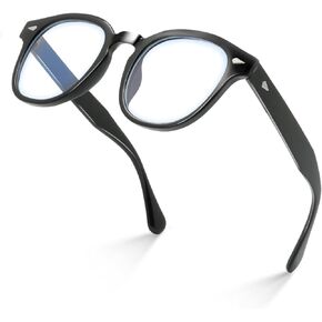 VISOONE Blue Light Blocking Glasses Round with Anti Computer Glare for Gaming Reading Women and Men