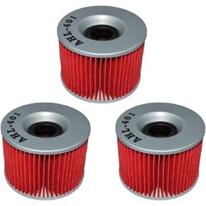 AHL 401 Oil Filter for Kawasaki ZG1000 ZG 1000 Concours 1000 1986-2006,GPX600R GPX 600R GPX600 R 600 1988-2000,ZR400 ZR 400 ZEPHYR 400 1989-1995,ZX550 ZX 550 GPZ 550 1982-1992(Pack of 3)