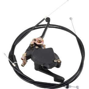 WOOSTAR 7/8" 22mm Thumb Throttle with Dual Brake Lever with Throttle Cable and Brake Cable Replacement for 2 Stroke 43cc 47cc 49cc 50cc Taotao Mini ATV 4 Wheeler Quad Go Kart