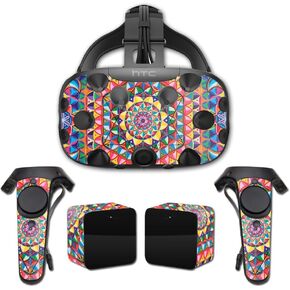 MightySkins Skin Compatible with HTC Vive Full Coverage - Rainbow Kaleidoscope | Protective, Durable, and Unique Vinyl Decal wrap Cover | Easy to Apply, Remove, and Change Styles | Made in The USA