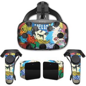 MightySkins Skin Compatible With HTC Vive Full Coverage - Hello Graffiti | Protective, Durable, and Unique Vinyl Decal wrap cover | Easy To Apply, Remove, and Change Styles | Made in the USA