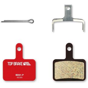 Top Brake Disc Mountain Bike Brake Pads for Shimano Deore M515 M525 TRP Hylex TEKTRO Orion | MTB, Downhill, Trail bikes| Ceramic Compound, Silent option,Performance version, Red (PIN Included)