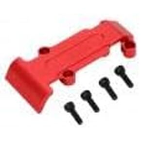 RC Rear Skid Plate, Aluminum Alloy RC Chassis Armor Set Replacement Accessory Upgrade Parts Fit for Traxxas E Revo VXL 1/16 RC Car (Red)