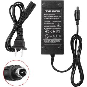 42V 2A Power Adapter for Lime Scooter Chargers for Ninebot G30LP ES2 ES4 ES1L F20 F30 F40 E22 E25 Xiaomi M365 Pro/Pro2 Lime-S and Hiboy S2R Electric Scooter with 36V Li-ion Battery