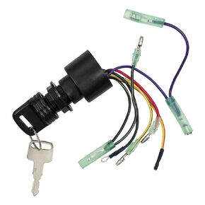 Boat Ignition Switch Compatible with Mercury Mariner Outboard 87-17009A2 87-17009A5 MP41070-2 MP41070-1 MP41070 with 2 Keys 3 Position 6 Wire Connectors