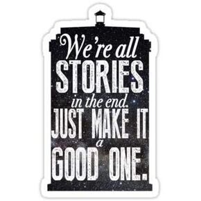 (Set of 3) Stories - Doctor Who Dr Who Decal Sticker - Sticker Graphic - Auto, Wall, Laptop, Cell, Truck Sticker for Windows, Cars, Trucks