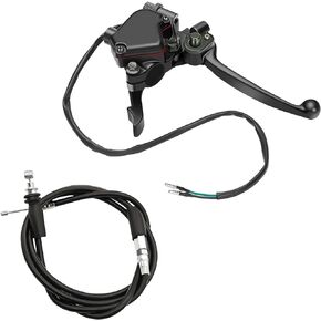 7/8" 22mm Dual Brake Lever Thumb Throttle with Throttle Cable Compatible with for 50cc 90cc 150cc 250cc ATVs quads Engines,Fits for Kazuma Roketa Taotao Sunl Buyang Go Kart Parts