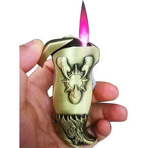 （Without Butane,Color Random） Jet Torch Lighter, Windproof Lighter Metal Dragon Tiger Design,Good for Gift, Suitable for Outdoor Camping, Sports (Dragon)