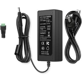 DC 12 Volt 3 Amp Power Supply, AC to DC 12V 3A Power Adapter, 100-240V AC Input to DC 12V 3A Power Supply Adapter, 5.5mm x 2.5mm DC Plug & 1 Female Connector