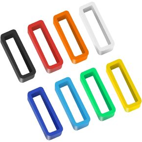 Carty 8 Pack Silicone Watch Band Strap Loops 16mm 18mm 20mm 22mm Rubber Replacement Watch Band Keeper Retaining Hoop Holder