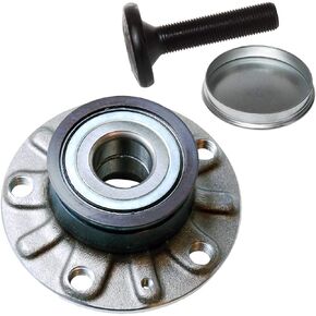 512336 (For FWD,30mm Bearing) Rear Wheel Hub and Bearing Assembly Compatible With 06-13 Au-di A3 /15-20 VW e-Golf,10-21 Golf,06-21 GTI,19-21 Jetta,06-09 Rabbit # 1K0598611