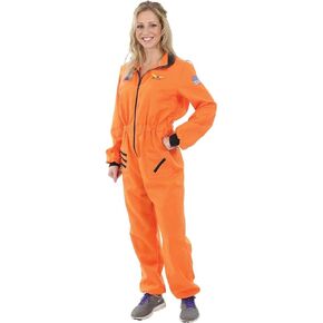 Women's Orange Astronaut Costume - Medium