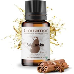 Organic Cinnamon Essential Oil - Direct from Sri Lankan Essential Oils - Cinnamon Essential Oil - Bulk Cinnamon Oil - Organic Cinnamon Oil - Cinnamon Leaf Essential Oil (15 mL)