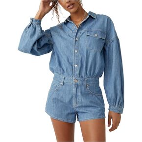 Free People womens Zodiac Chambray One PieceRompers