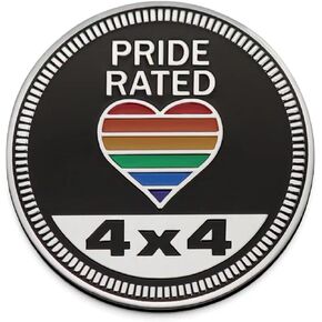 Camping Badge Rated Car Emblem, 4 x 4 Metal Automotive Badge 3D Metal Car Badges Emblems Round Emblem Decals Car Badge Decals Stickers Compatible with Jeep Wrangler Vehicles Trucks SUV (Style R)
