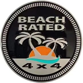 4 x 4 Metal Automotive Badge 3D Metal Emblems Round Emblem Decals Car Badge Decals Stickers Compatible with Jeep Wrangler Vehicles Trucks SUV (Beer Rated) in Saudi Arabia