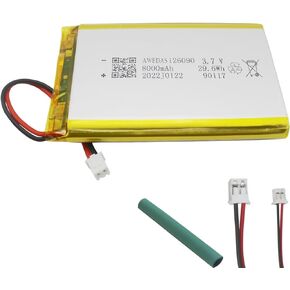 126090 Rechargeable Battery 3.7v Polymer Battery 8000mah 126090 [Upgraded] Compatible for Multiple device 126090 Replacement Batteries with PH 2.54 JST Connector and Tool
