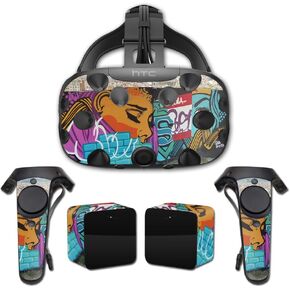MightySkins Skin Compatible With HTC Vive Full Coverage - Graffiti Skyline | Protective, Durable, and Unique Vinyl Decal wrap cover | Easy To Apply, Remove, and Change Styles | Made in the USA