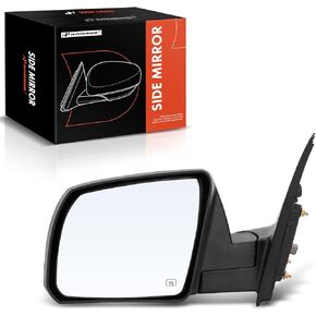 A-Premium Driver Side Power Door Mirror Compatible with Toyota Tundra 2007-2013 - Heated Manual Folding Black Outside Rear View Mirror
