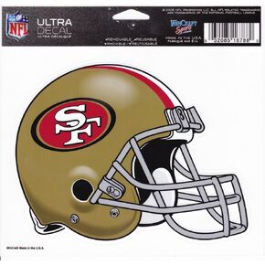 WinCraft NFL San Francisco 49ers 16788091 Multi-Use Colored Decal, 5" x 6"