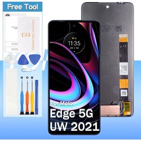 Screen Replacement for Motorola Moto Edge 5G UW 2021 XT-2141 | 6.8'' LCD Display | Black | Tools Included