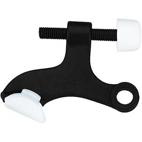10 Pack - Designers Impressions Matte Black Heavy Duty Hinge Pin Adjustable Door Stop : 2004