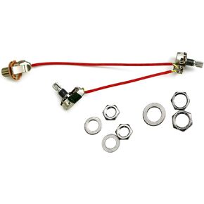 Electric Guitar Wiring Harness Kits Replacements 1 Volume 1 Tone Prewired 3 Way 500K Pots Jack for Guitar with 6.35 Jack Metal+Wire