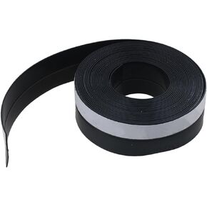 Door Seal Strip 16 Feet Length, Black Weather Stripping for Doors and Windows Door Draft Stopper Frameless Adhesive Soundproof Under Door Seal