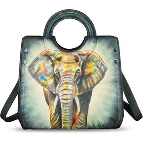 حقيبة يد من الجلد الطبيعي للنساء حقيبة كتف من الجلد مرسومة يدويًا ومحفظة يدوية وحقيبة عمل كروس ومحفظة كاجوال in Kuwait