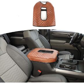 RT-TCZ for Silverado Center Console Armrest Cover Compatible with Chevy Silverado Suburban Tahoe for GMC Yukon Sierra 2019 Up Carbon Fiber