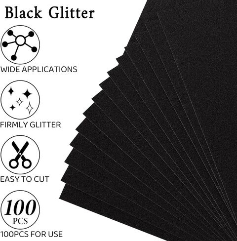QTLCOHD 100 Sheets Gold Glitter Cardstock 12x12 Inch Gold Cardstock Glitter Cardstock Paper Gold Card stock for Scrapbooking Graduation Party Crafts Decorations Weddings (250GSM/80Lb) in Saudi Arabia