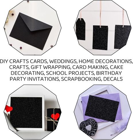 QTLCOHD 100 Sheets Gold Glitter Cardstock 12x12 Inch Gold Cardstock Glitter Cardstock Paper Gold Card stock for Scrapbooking Graduation Party Crafts Decorations Weddings (250GSM/80Lb) in Saudi Arabia