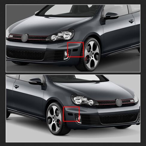مصابيح العلامات الجانبية للمصد الأمامي متوافقة مع 2010-2014 لـ MK6 GTI 2.0T/ للجولف MK6 (غير مناسبة لجيتا) عدسة مدخنة ضوء علامة جانبية صفراء، استبدل مصابيح العلامات الجانبية OE in Kuwait