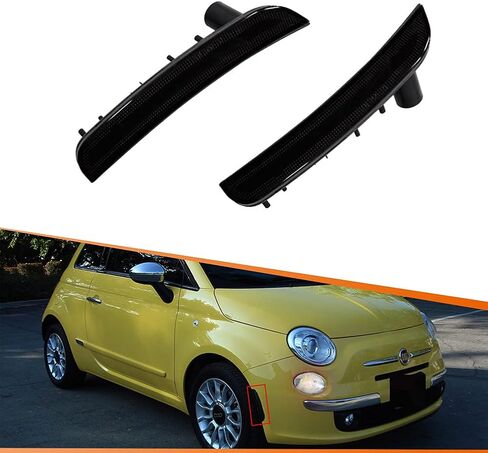 ADIIL Rear Bumper Side Marker Light Housing Replacements Compatible with 2012-2017 Fiat 500 Pop Lounge，Replace OEM Sidemarker Lamps in Saudi Arabia