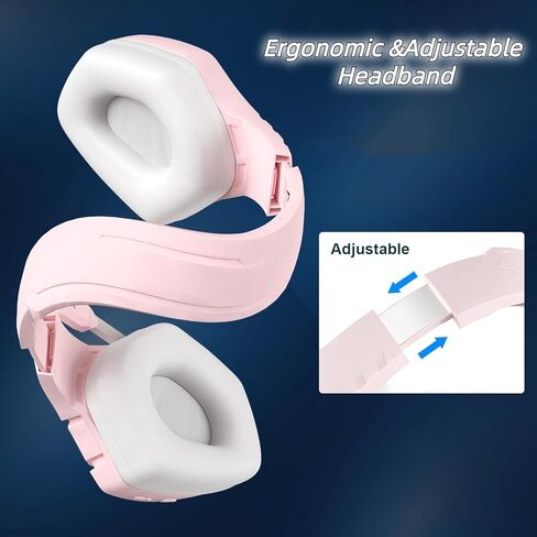 سماعة ألعاب وردية لاسلكية مع ميكروفون، صوت محيطي ستيريو، سماعات رأس لاسلكية 2.4 جيجا مطورة فوق الأذن مع ميكروفون، وسادات أذن ناعمة، ضوء LED أبيض، عزل الضوضاء للفتيات والمراهقين والنساء in Kuwait