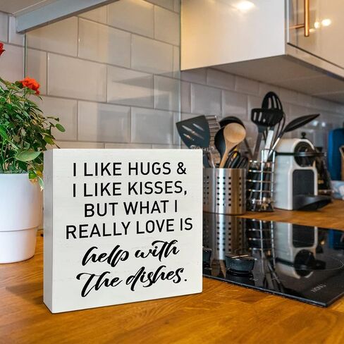 Funny Kitchen Table Decor Wooden Box Sign, Kitchen Decor for Counter Dining Room Table Cabinet Decoration, Kitchen Gifts for Mom Women Men, Hangry Definition in Saudi Arabia