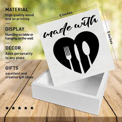 Funny Kitchen Table Decor Wooden Box Sign, Kitchen Decor for Counter Dining Room Table Cabinet Decoration, Kitchen Gifts for Mom Women Men, Hangry Definition in Saudi Arabia