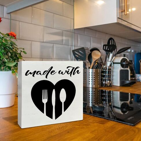 Funny Kitchen Table Decor Wooden Box Sign, Kitchen Decor for Counter Dining Room Table Cabinet Decoration, Kitchen Gifts for Mom Women Men, Hangry Definition in Saudi Arabia
