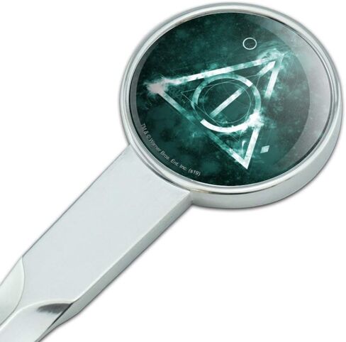Harry Potter Deathly Hallows Logo Classic Chrome Plated Metal Envelope Letter Opener Slitter in Saudi Arabia