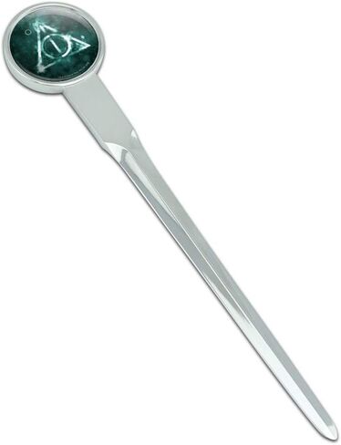 Harry Potter Deathly Hallows Logo Classic Chrome Plated Metal Envelope Letter Opener Slitter in Saudi Arabia