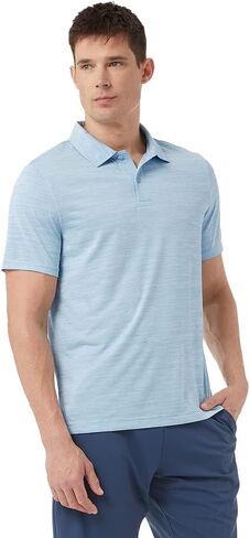 32 Degrees Men’s Everyday Micro Stripe Polo Shirt | Moisture Wicking | Stretch Comfort | Golf | Office in Saudi Arabia