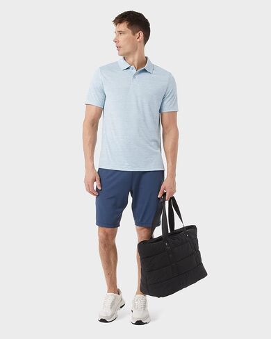 32 Degrees Men’s Everyday Micro Stripe Polo Shirt | Moisture Wicking | Stretch Comfort | Golf | Office in Saudi Arabia