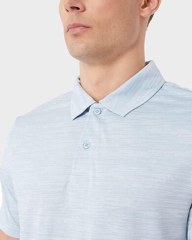 32 Degrees Men’s Everyday Micro Stripe Polo Shirt | Moisture Wicking | Stretch Comfort | Golf | Office in Saudi Arabia
