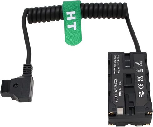 D-tap NP-F970 570 550 USB-C Power Adapter for Monitor Wireless Transmitter Receiver, Atomos Ninja V Shogun, SmallHD FeelWorld Hollyland Light, Black in Saudi Arabia