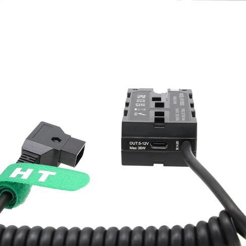 D-tap NP-F970 570 550 USB-C Power Adapter for Monitor Wireless Transmitter Receiver, Atomos Ninja V Shogun, SmallHD FeelWorld Hollyland Light, Black in Saudi Arabia