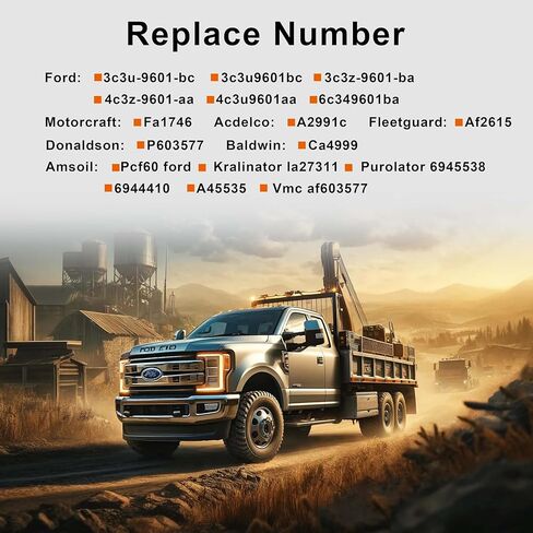 فلتر هواء المحرك FA-1778 كامل مع Ford F250 F350 F450 F550 Super Duty 2003-2007، 03-05 Ford Excursion 6.0L V8 Turbo Powerstroke يستبدل 3C3U-9601-BC 4C3Z-9601-AA CA9516 in Kuwait