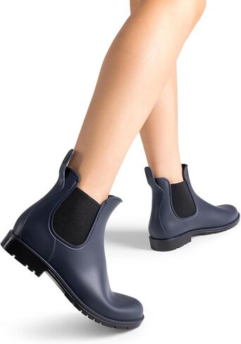 DREAM PAIRS Women's Ankle Rain Boots Chelsea Short Boots Waterproof Elastic Slip On Lightweight Comfortable Garden Outdoor Shoes in Saudi Arabia