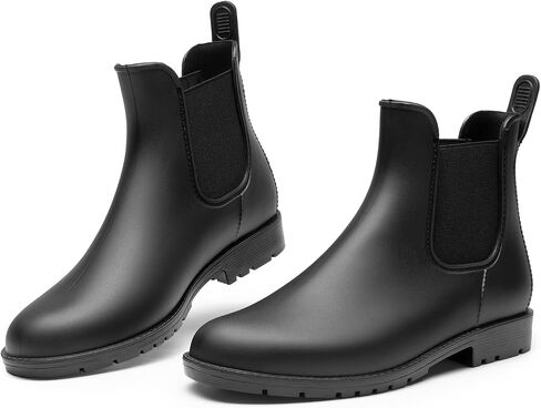 DREAM PAIRS Women's Ankle Rain Boots Chelsea Short Boots Waterproof Elastic Slip On Lightweight Comfortable Garden Outdoor Shoes in Saudi Arabia